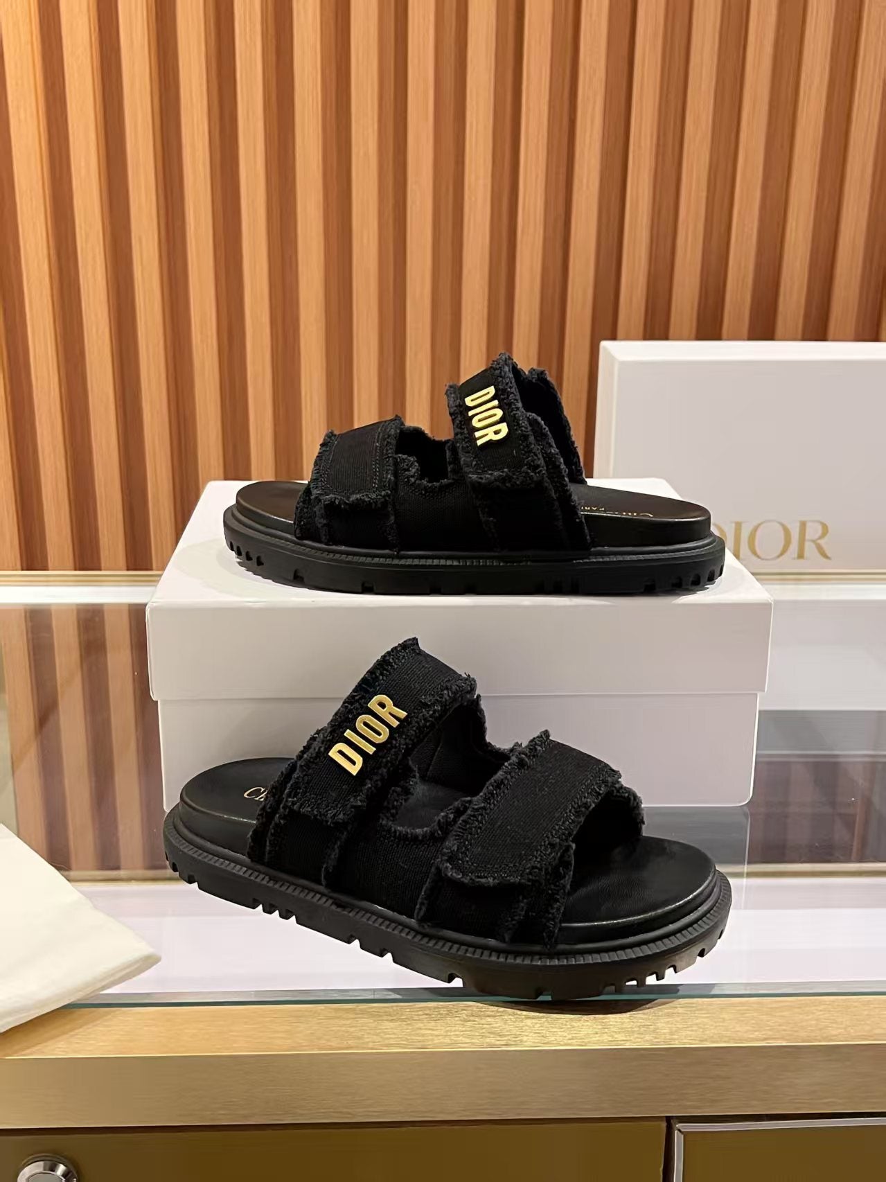 ‘D’ Backless Sandals